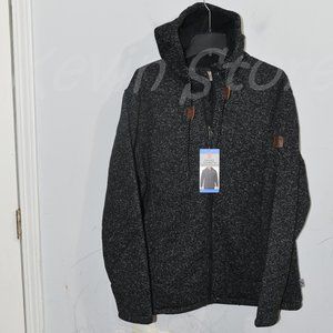 BLACK NWT Rugged Elements men's moutain fleece full zip hoodie